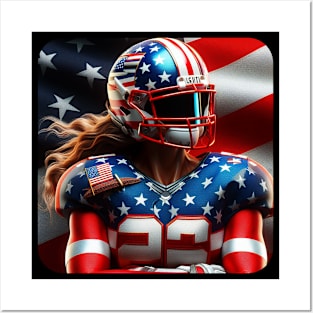 American Woman NFL Football Player #13 Posters and Art